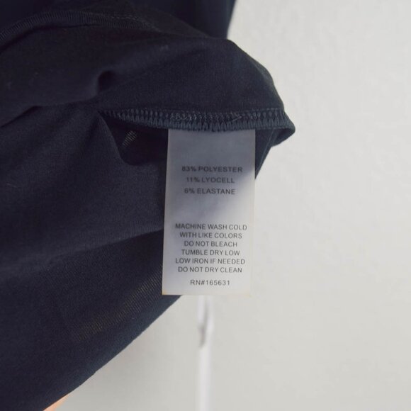 Johnny Was Calme Womens M Black Boxy Muscle Tee Tank Top Open Keyhole Back - Picture 6 of 7